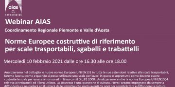 Webinar gratuito: “Le nuove norme costruttive Europee su scale sgabelli e trabattelli”