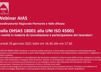Webinar gratuito: “Dalla OHSAS 18001 alla UNI ISO 45001 – le novità in materia di consultazione e partecipazione dei lavoratori”