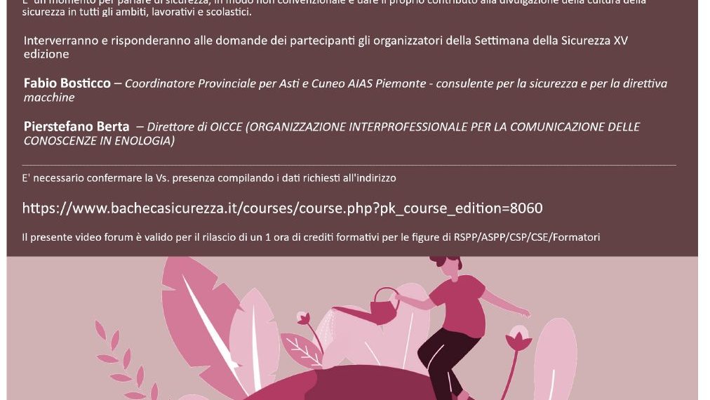 08/06/2021: Webinar gratuito: La settimana della Sicurezza e della Sostenibilità 2021